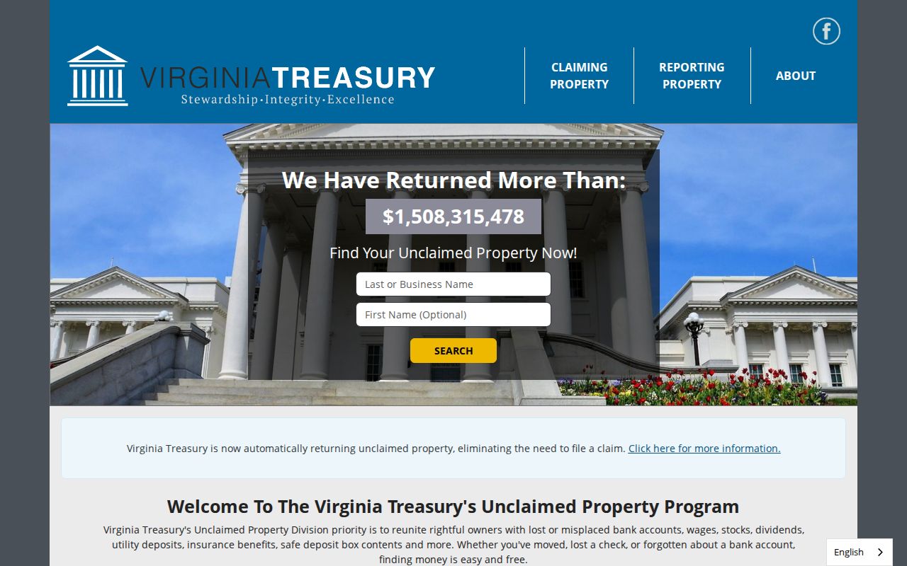 Virginia Beach residents directory unclaimed property claim search