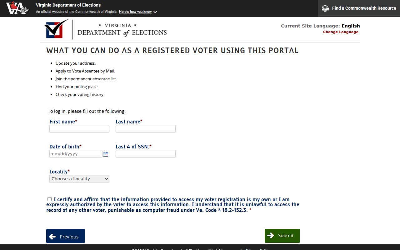 Virginia Beach residents directory voter status lookup