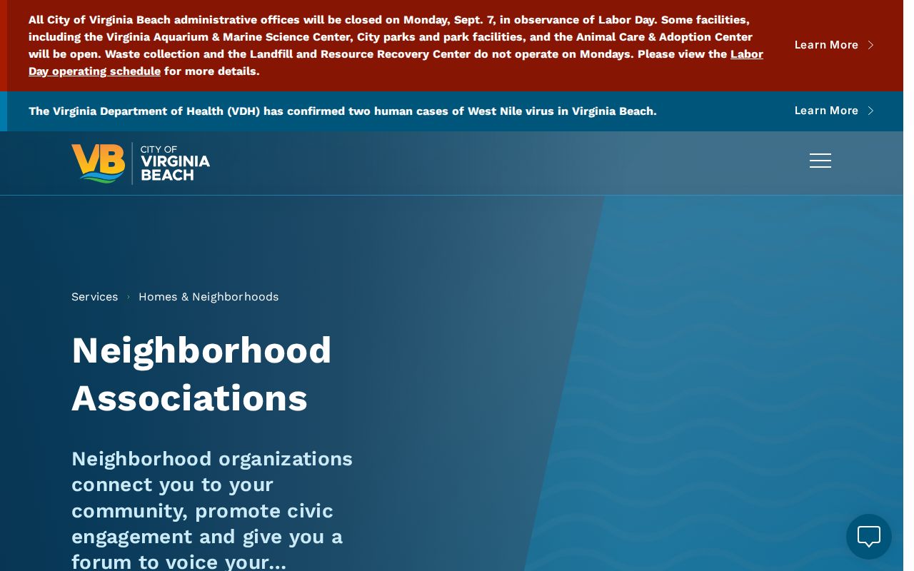 Virginia Beach neighbors neighborhood associations information page
