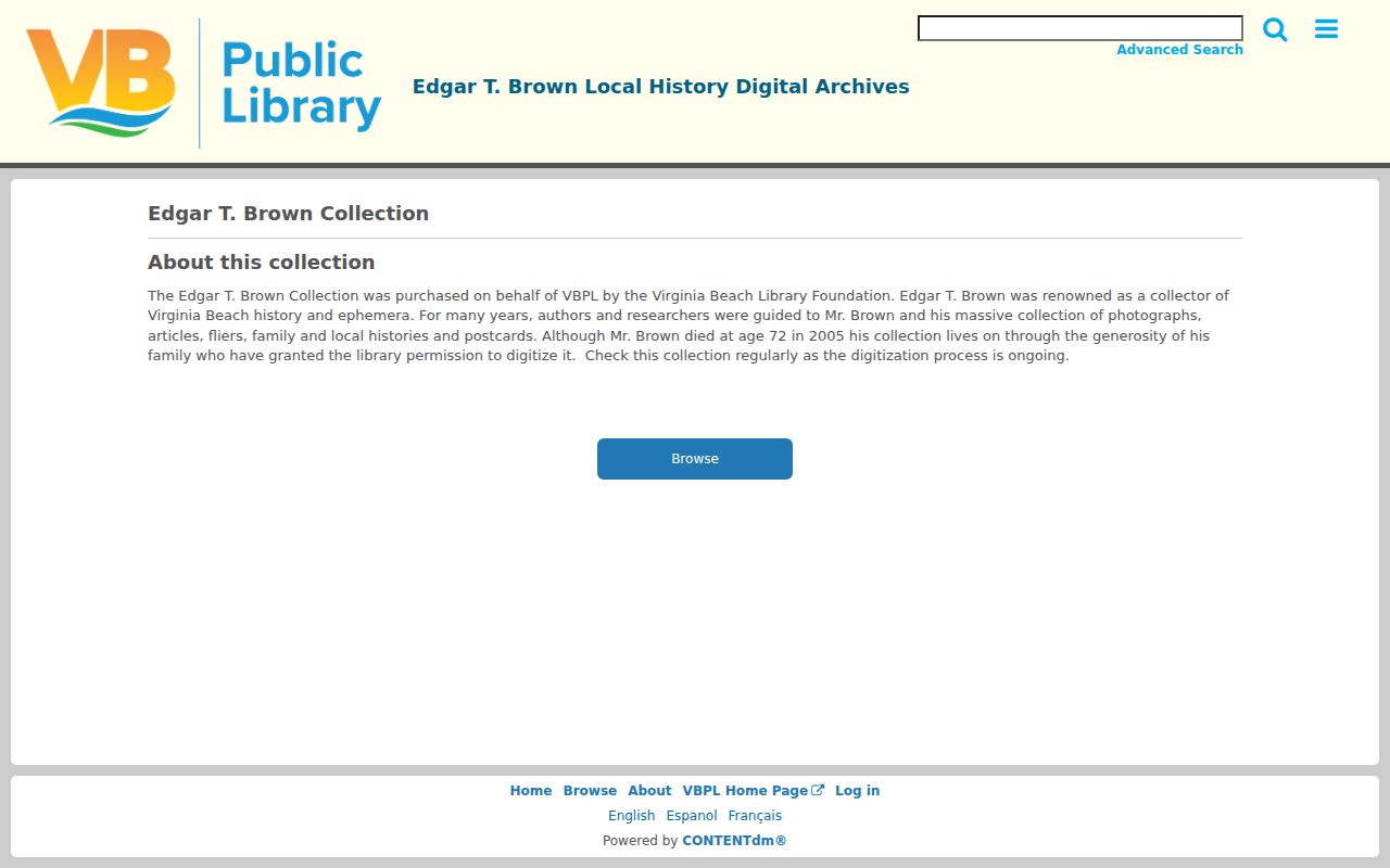 Virginia Beach neighbors public library digital archive for neighborhood history searches